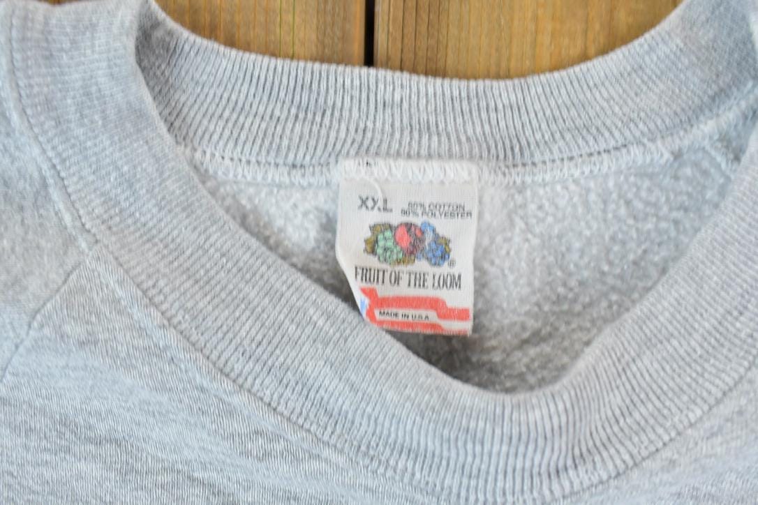 Vintage 1990s FOTL Blank Heather Grey Crewneck Sweatshirt Men's Small from propervintagecanada