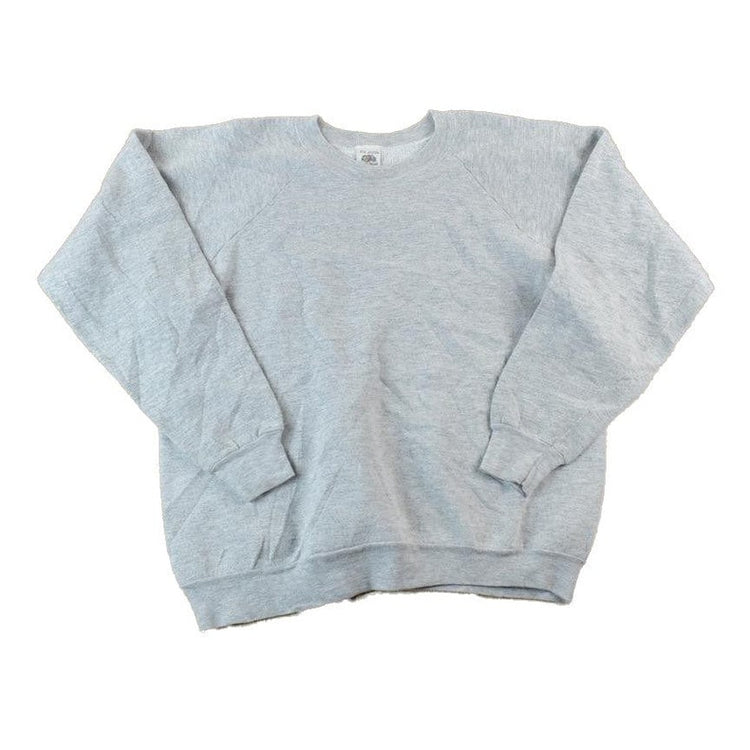 Vintage 1990s FOTL Blank Heather Grey Crewneck Sweatshirt Men's Small from propervintagecanada