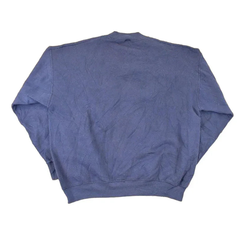 Vintage 1990s FOTL Blank Navy Crewneck Sweatshirt Mens L from propervintagecanada