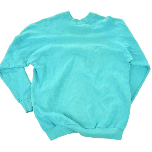 Vintage 1990s FOTL Blank Teal Crewneck Sweatshirt Men's S from propervintagecanada