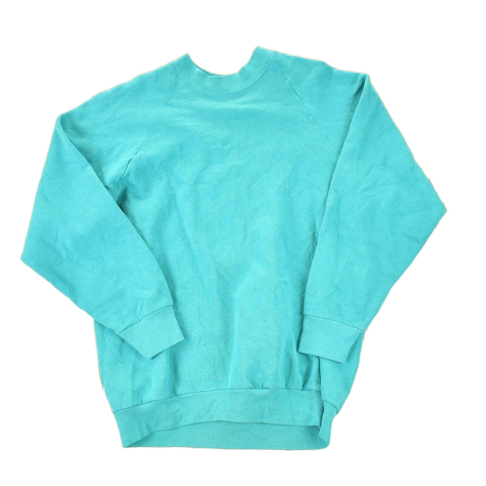 Vintage 1990s FOTL Blank Teal Crewneck Sweatshirt Men's S from propervintagecanada