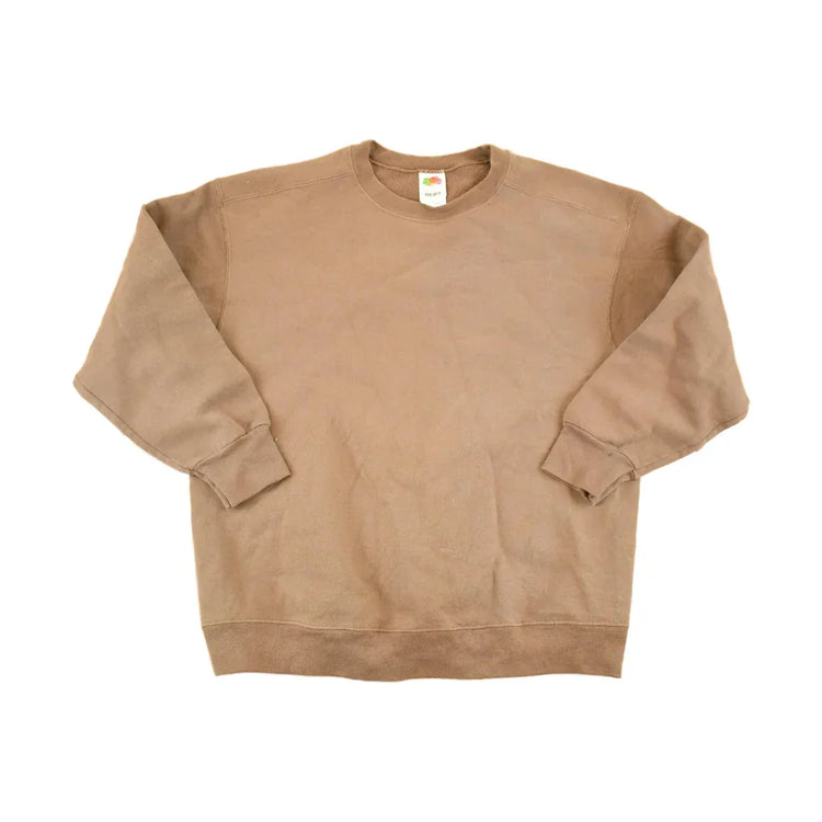 Vintage 1990s FOTL Tan Blank Souvenir Crewneck Sweatshirt Men's L from propervintagecanada