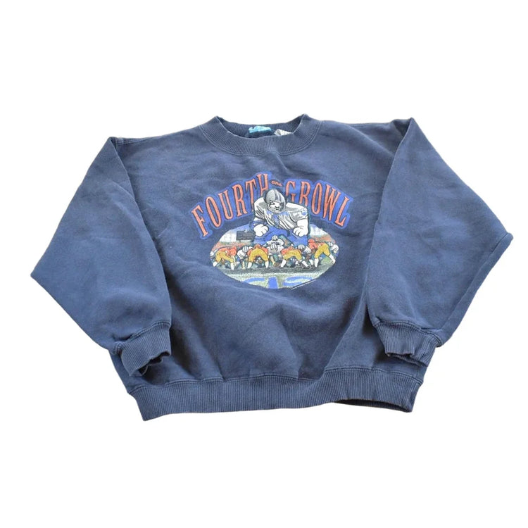 Vintage 1990s Fourth and Growl Football Crewneck Sweatshirt Youth S from propervintagecanada
