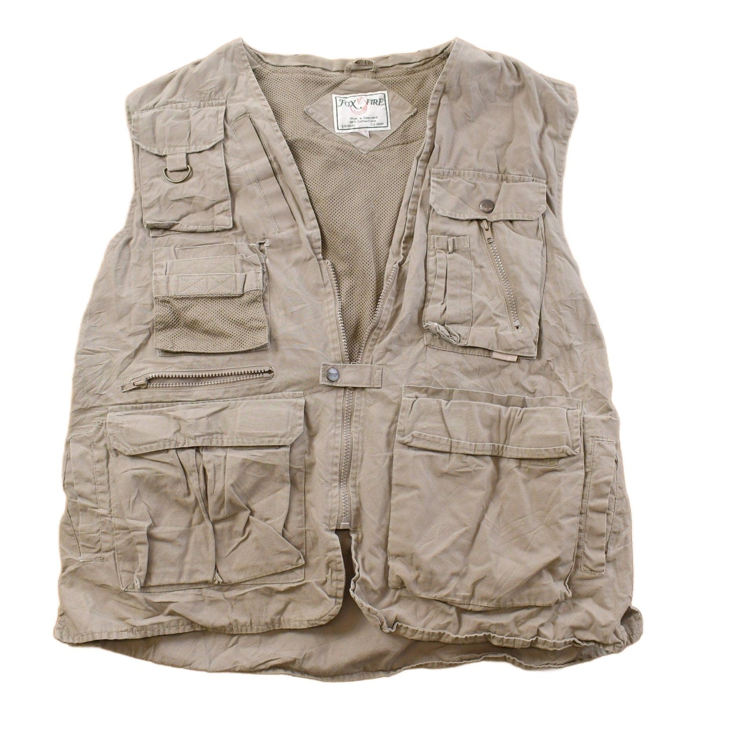 Vintage 1990s Fox Fire Cargo Vest Men's XL from propervintagecanada