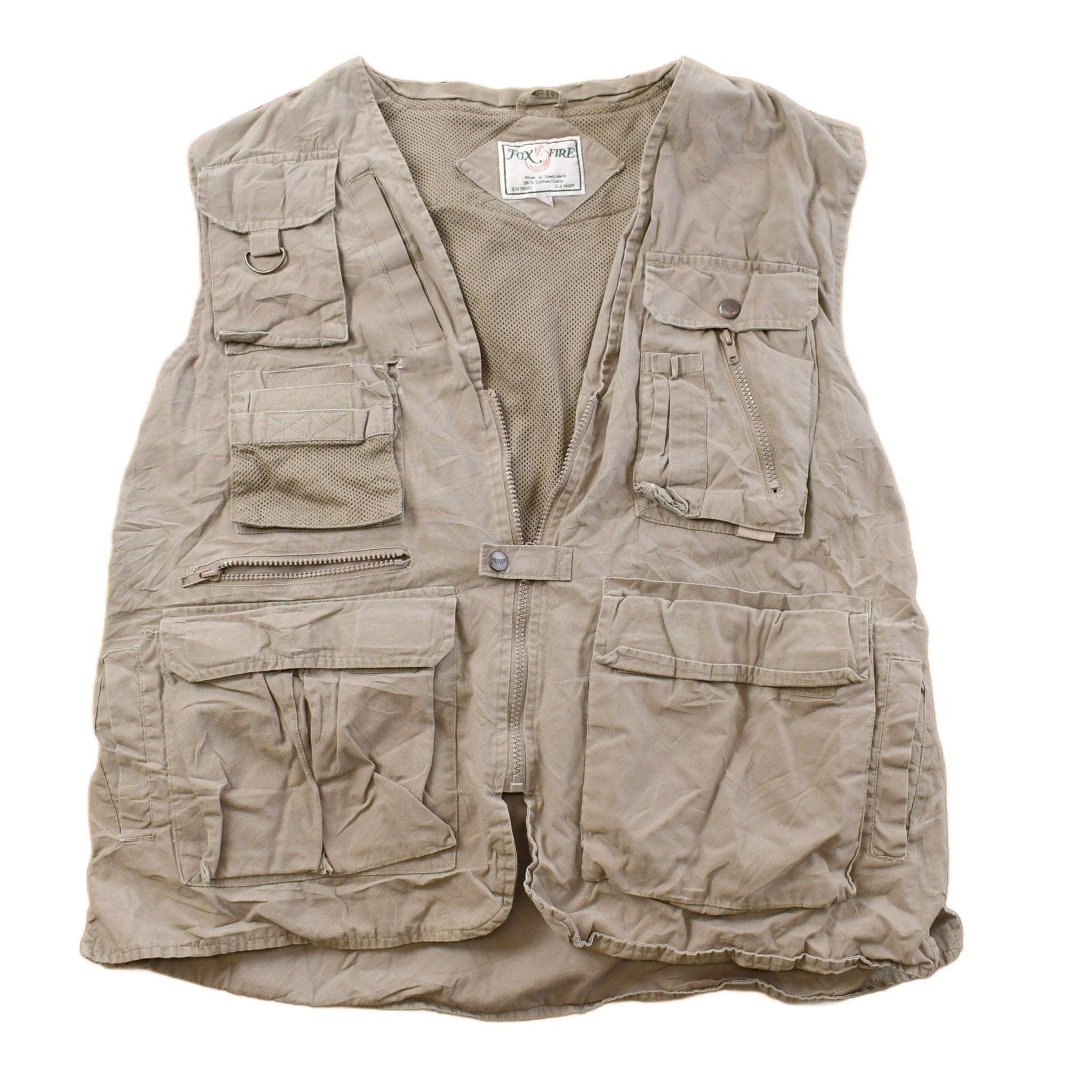 Vintage 1990s Fox Fire Cargo Vest Men's XL from propervintagecanada