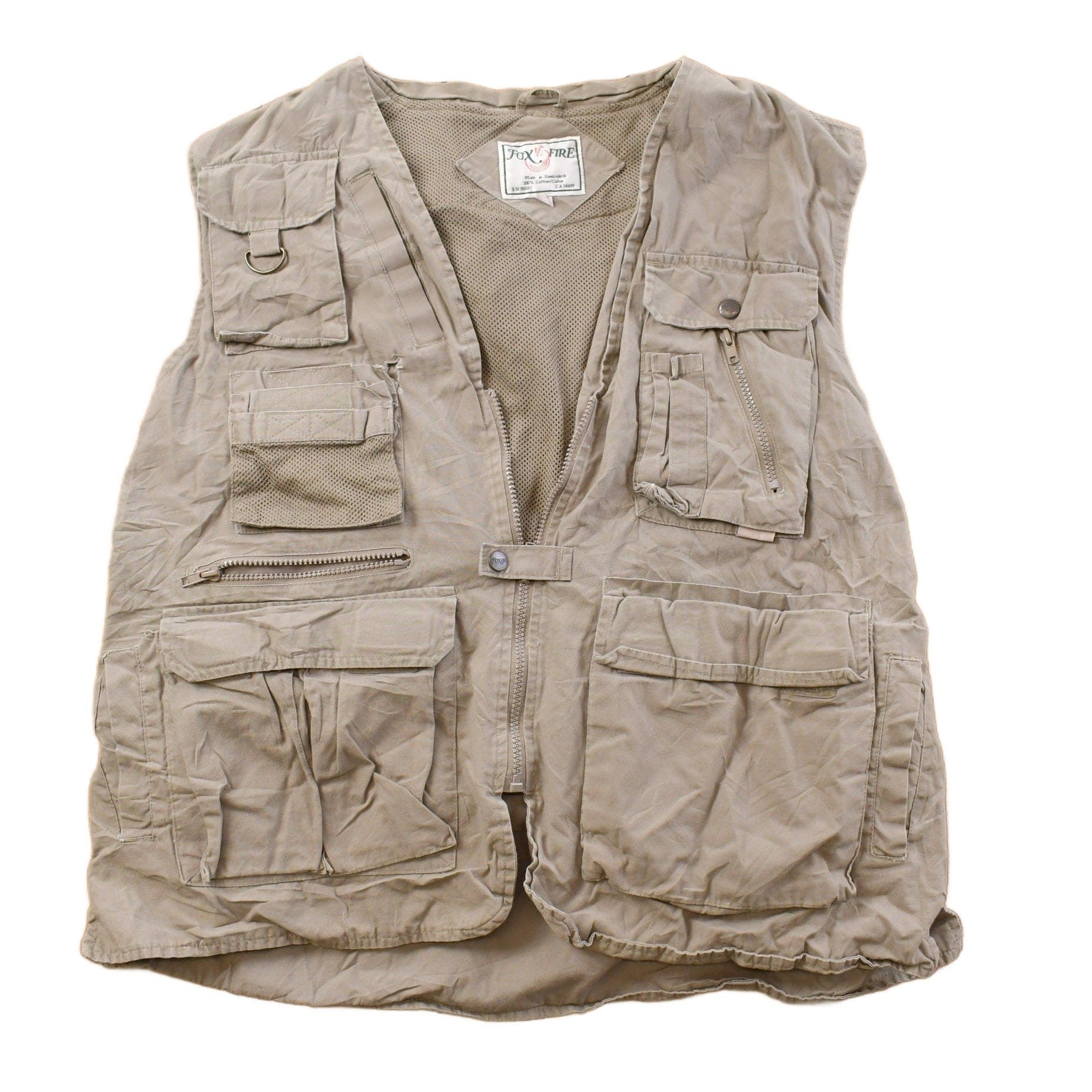 Vintage 1990s Fox Fire Cargo Vest Men's XL from propervintagecanada