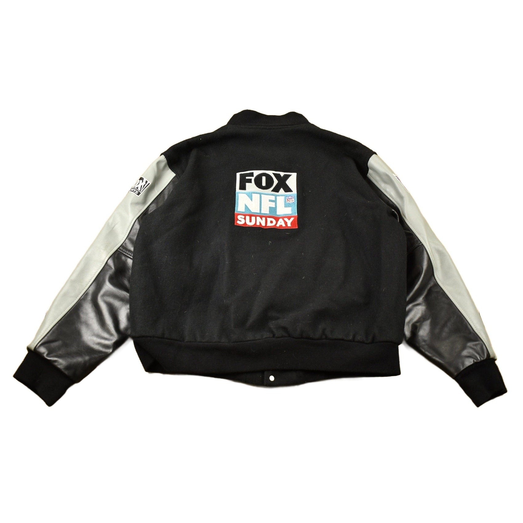 Vintage 1990s FOX NFL Sunday Garth Brooks Leather Varsity Jacket Men's XL from propervintagecanada