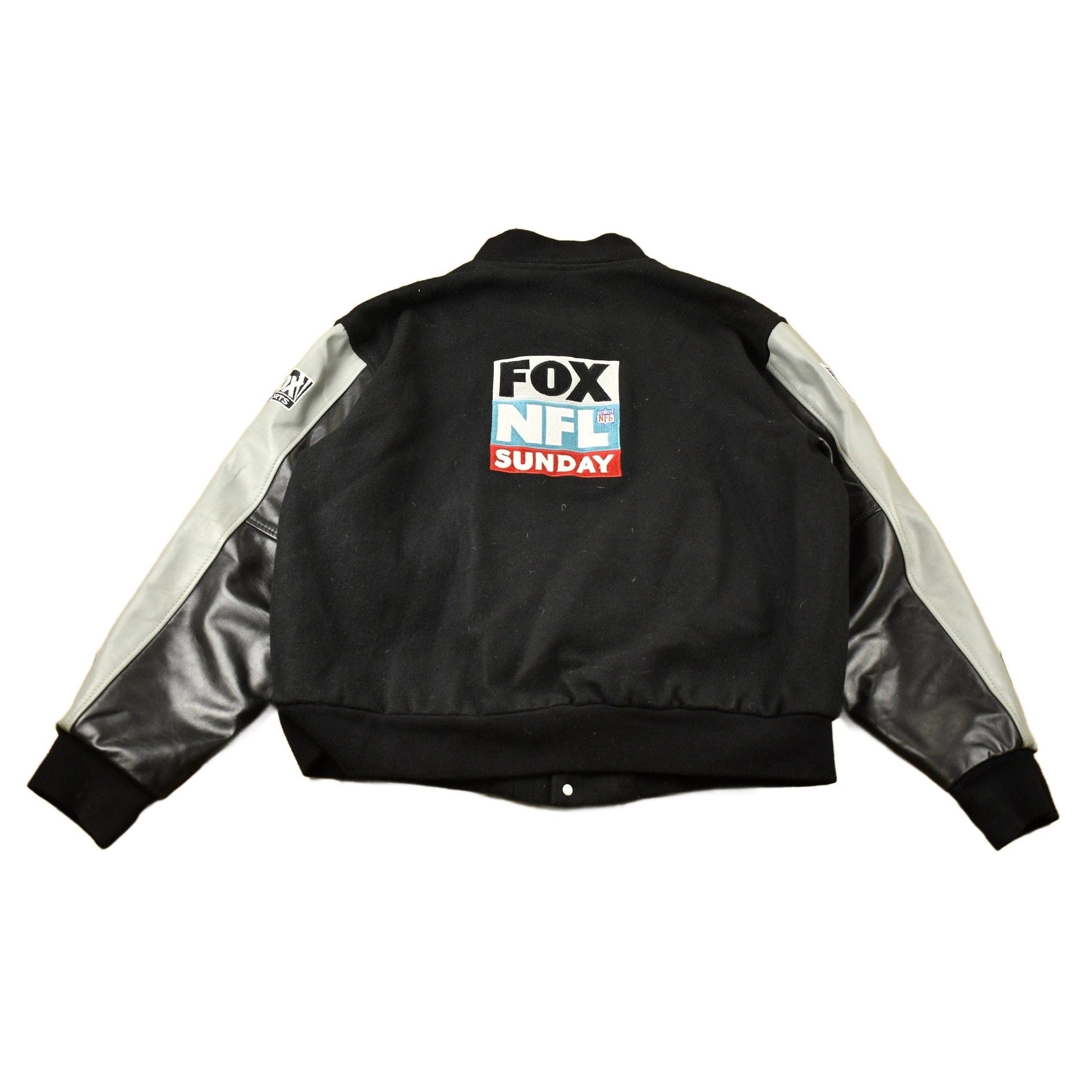 Vintage 1990s FOX NFL Sunday Garth Brooks Leather Varsity Jacket Men's XL from propervintagecanada