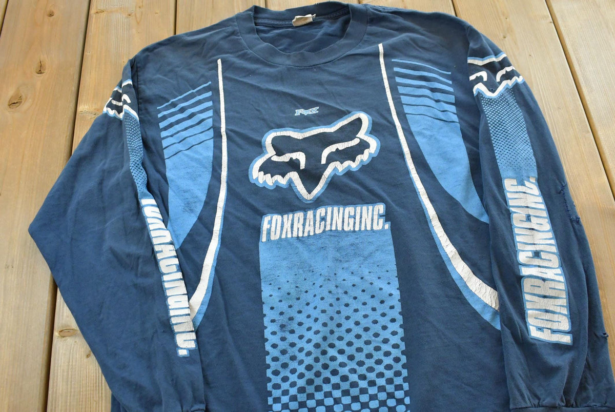 Vintage 1990s Fox Racing All Over Print Graphic Long Sleeve Shirt Mens Men's Large from propervintagecanada