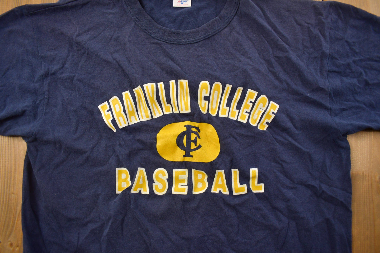 Vintage 1990s Franklin College Baseball T-Shirt Men's M from propervintagecanada