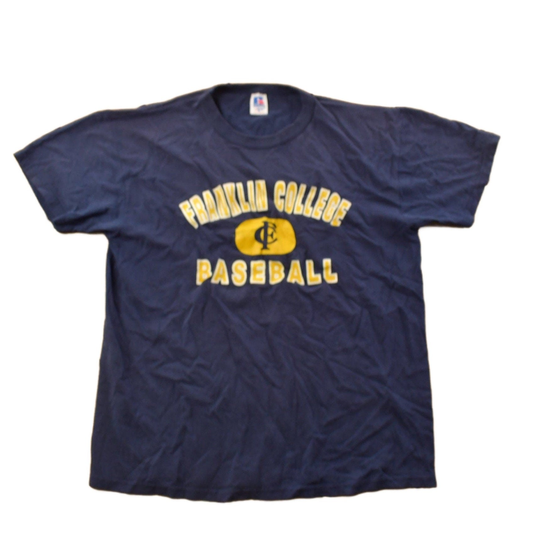 Vintage 1990s Franklin College Baseball T-Shirt Men's M from propervintagecanada