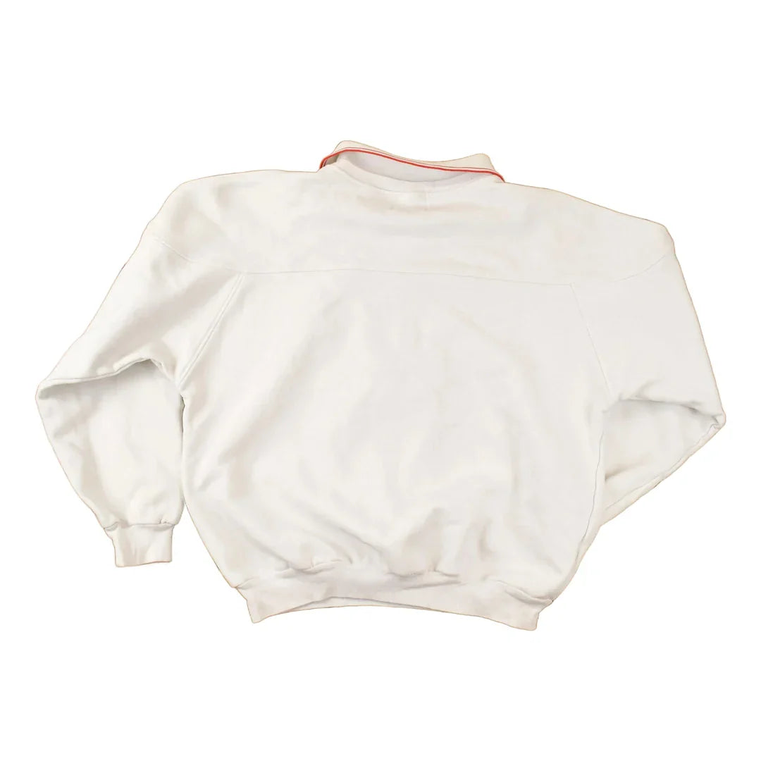 Vintage 1990s Franklin Mills WMC Embroidered Collared Sweatshirt Womens L from propervintagecanada
