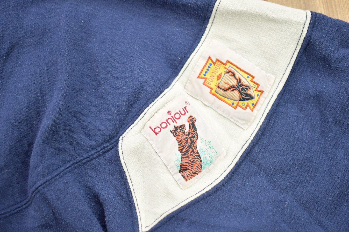 Vintage 1990s French Crewneck Sweatshirt Men's Medium from propervintagecanada