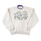 Vintage 1990s Frill Double Collar Floral Graphic Print Crewneck Sweatshirt Womens L from propervintagecanada