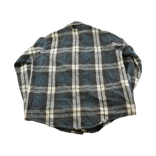 Vintage 1990s Frostproof Blue Plaid Flannel Button Up Shirt Men's L from propervintagecanada