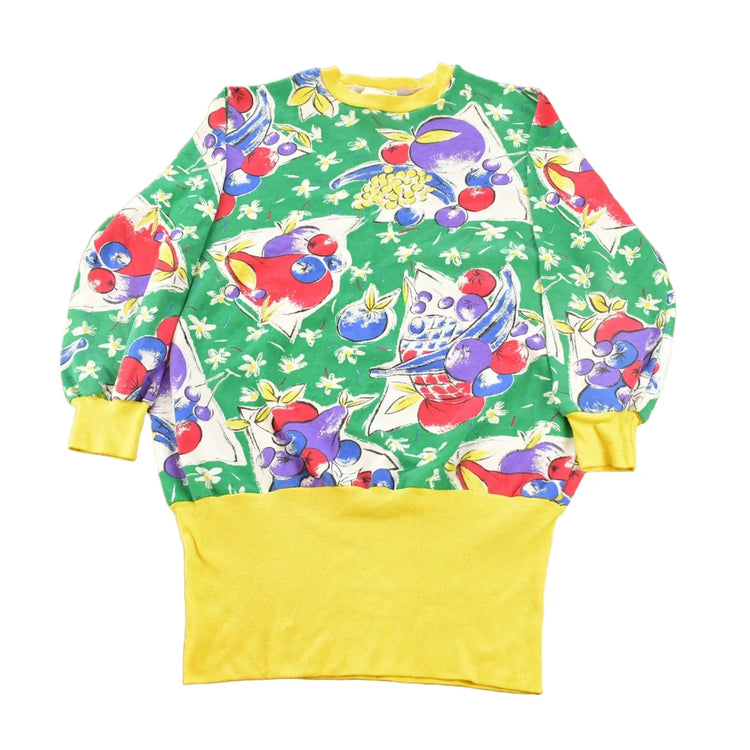 Vintage 1990s Fruit All Over Print Graphic Crewneck Sweatshirt Women's L from propervintagecanada