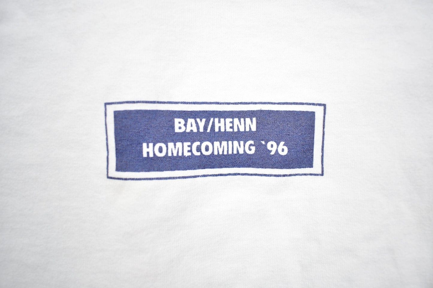 Vintage 1990s Fruit of The Loom Bay Henn Homecoming Collegiate T-Shirt Men's XL from propervintagecanada