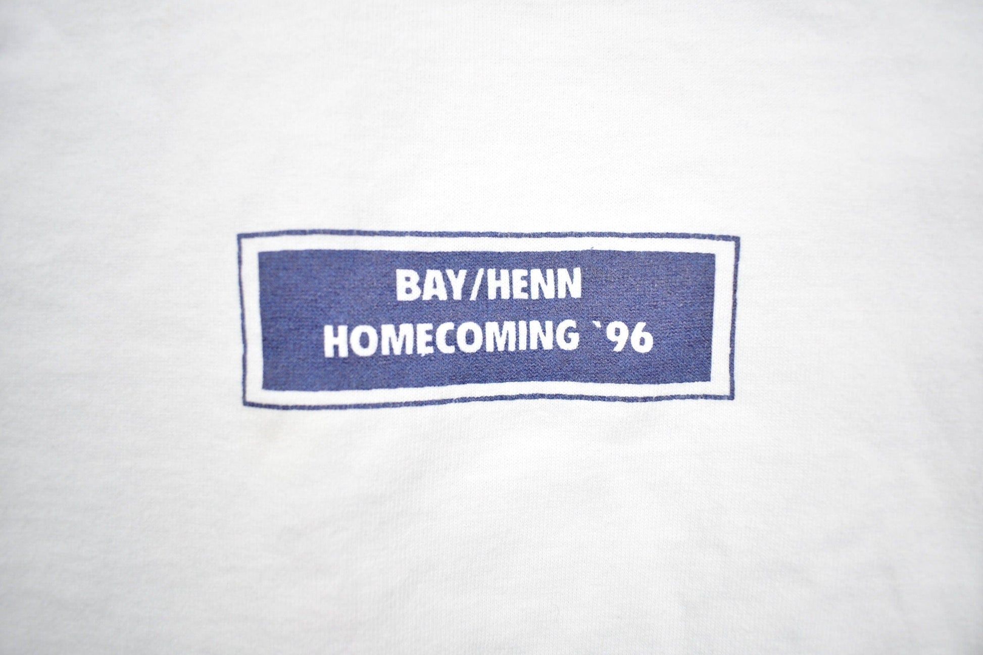 Vintage 1990s Fruit of The Loom Bay Henn Homecoming Collegiate T-Shirt Men's XL from propervintagecanada