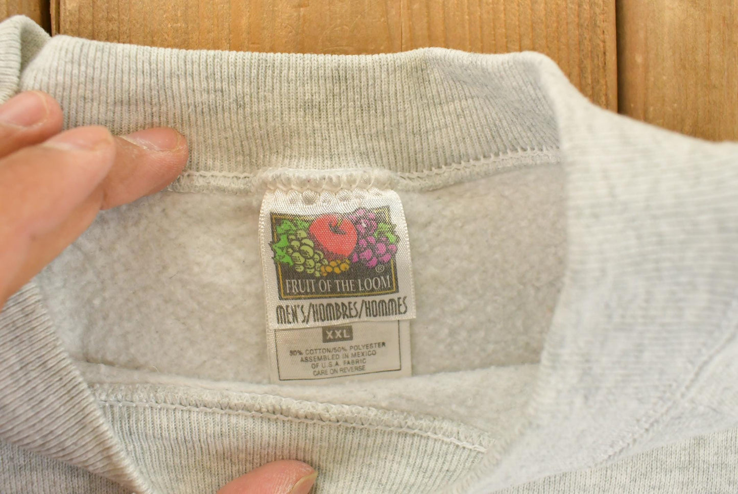 Vintage 1990s Fruit of the Loom Blank Crewneck Sweatshirt Men's 2XL from propervintagecanada