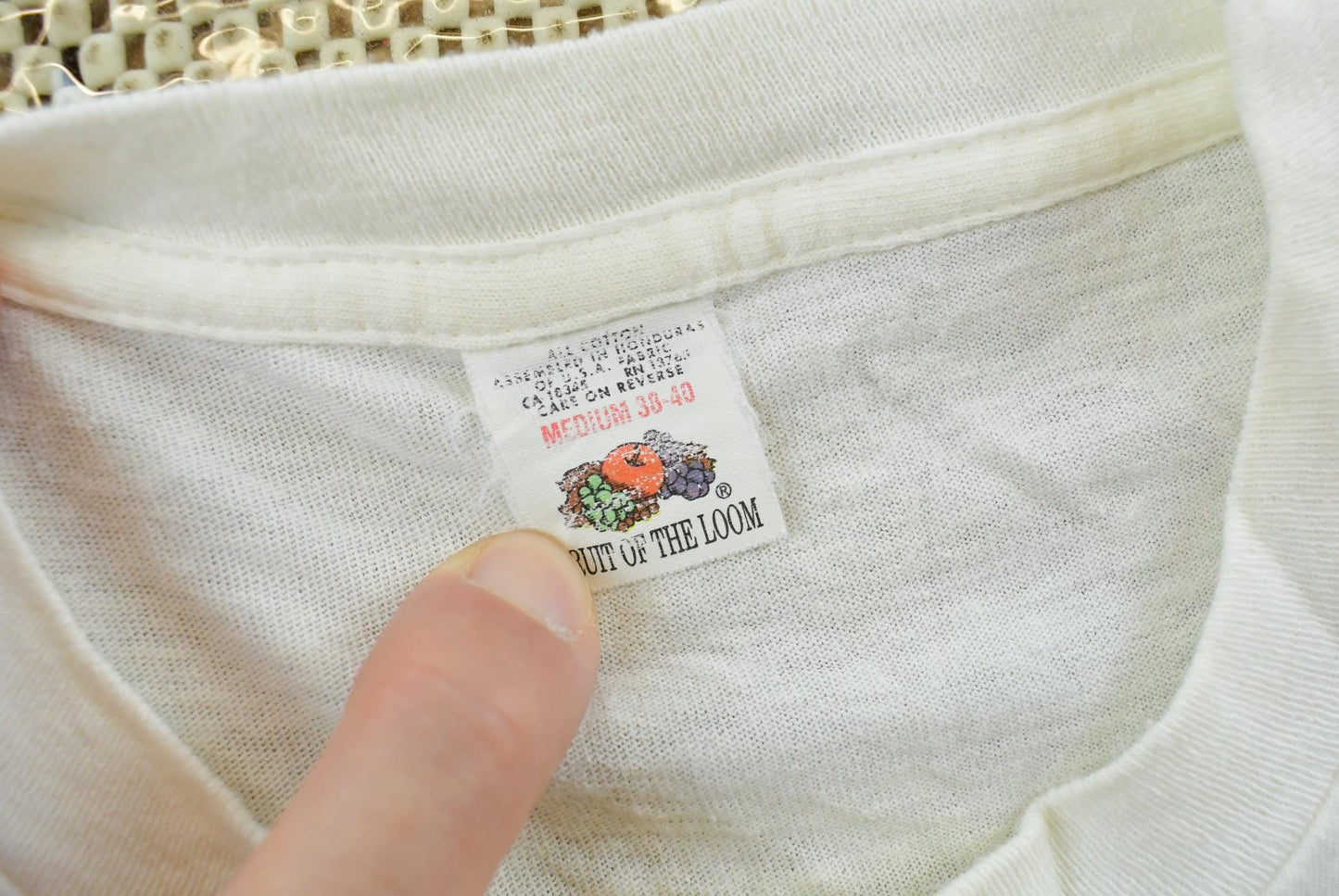 Vintage 1990s Fruit Of The Loom Blank White T-Shirt S from propervintagecanada