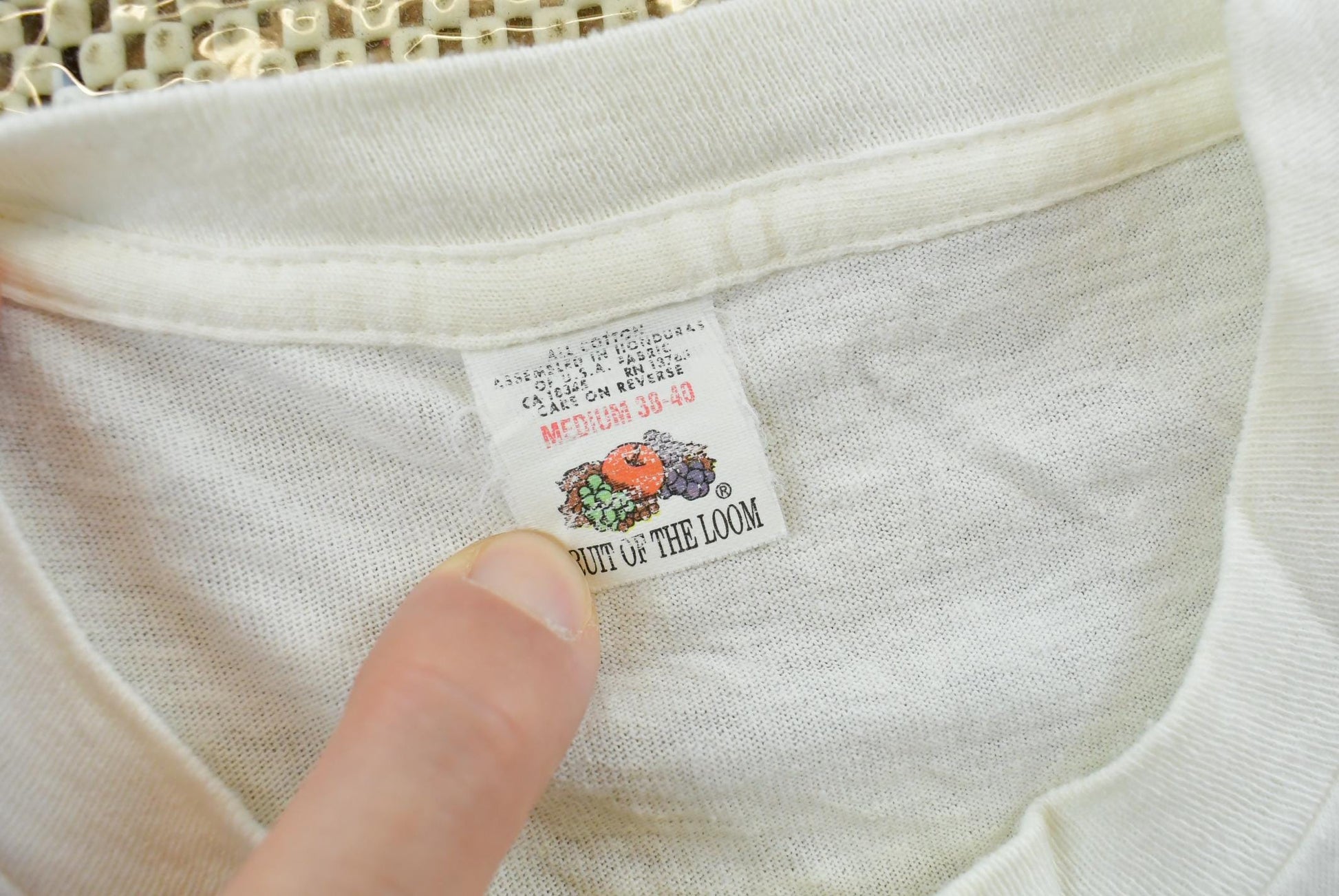Vintage 1990s Fruit Of The Loom Blank White T-Shirt S from propervintagecanada