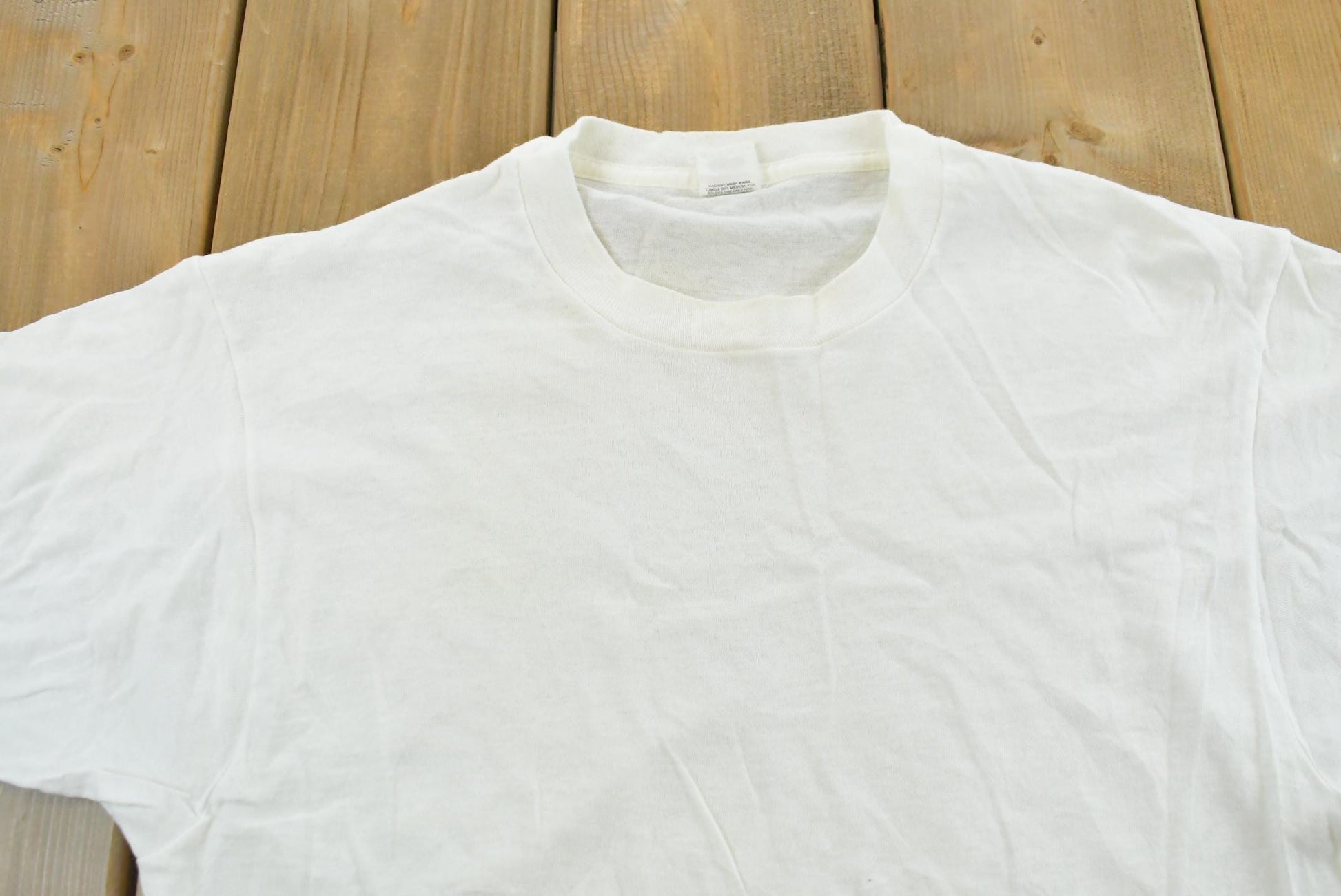 Vintage 1990s Fruit Of The Loom Blank White T-Shirt S from propervintagecanada