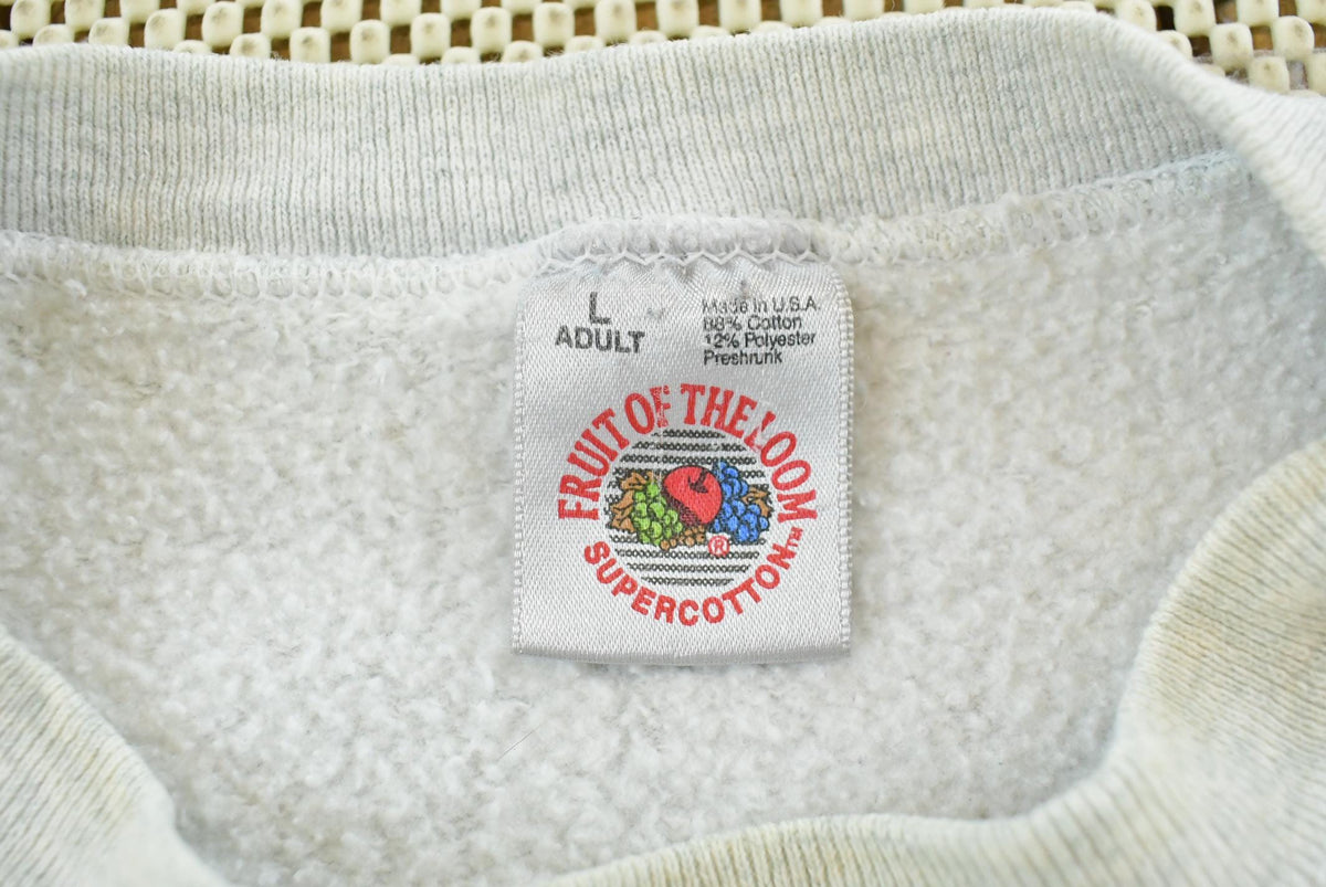 Vintage 1990s Fruit of the Loom Supercotton Vermont Souvenir Crewneck Cropped Sweatshirt Mens L from propervintagecanada