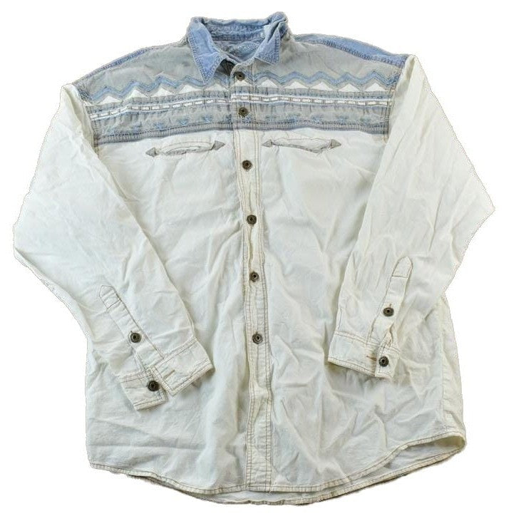 Vintage 1990s Fryday South Western Style Button Up Rodeo Shirt from propervintagecanada