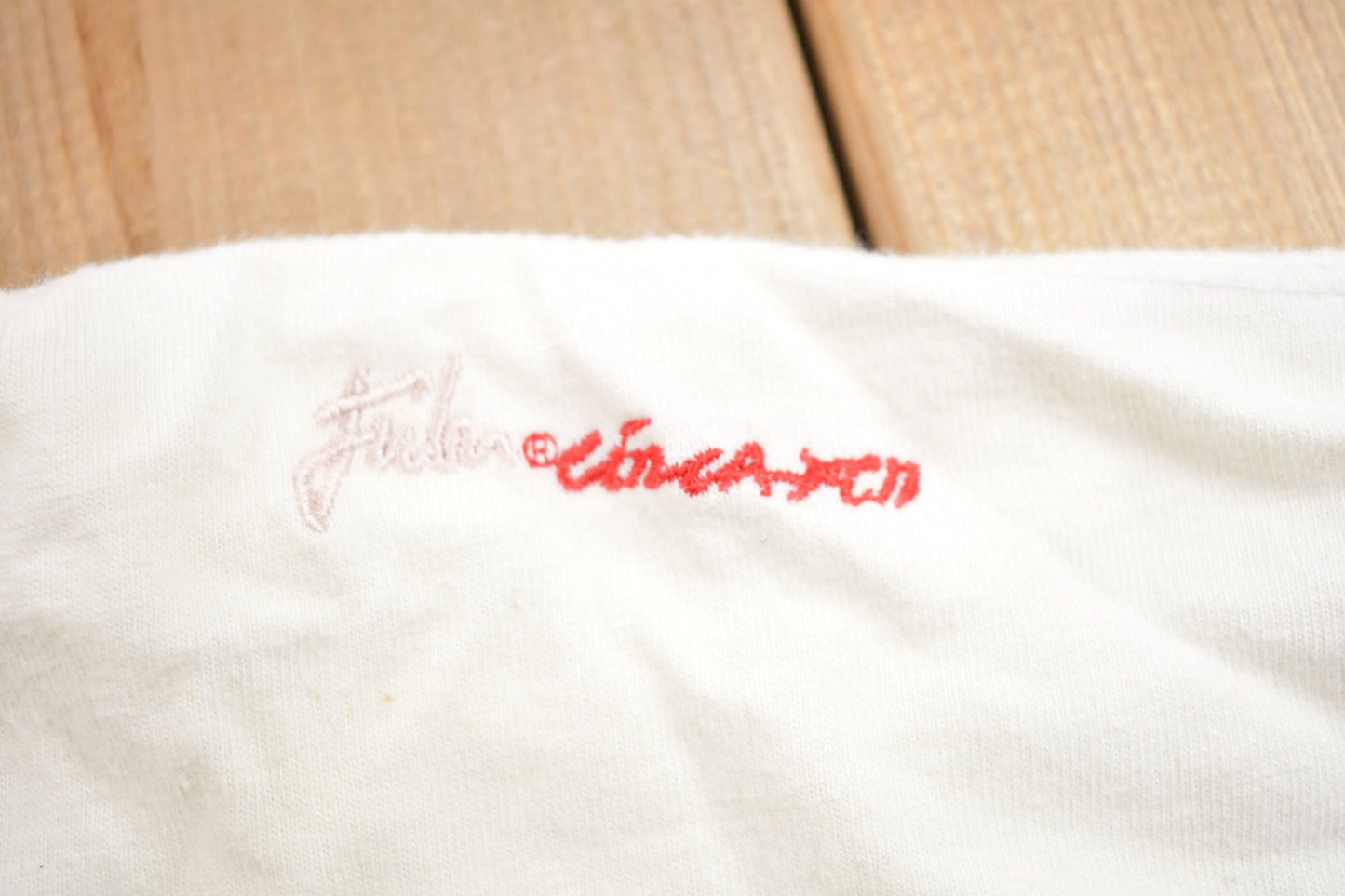 Vintage 1990s FUBU.CO.XC11 Fuzzy Embroidered Lettering T-Shirt Men's 3XL from propervintagecanada