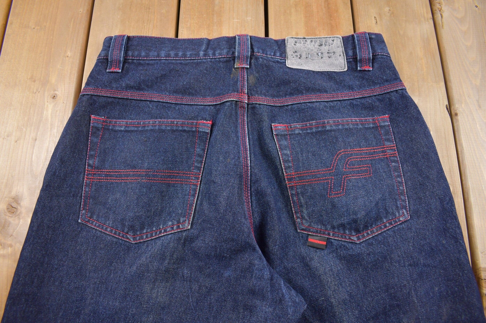 Vintage 1990s FUBU Contrast Stitch Double Knee Men's 34 x 34 from propervintagecanada