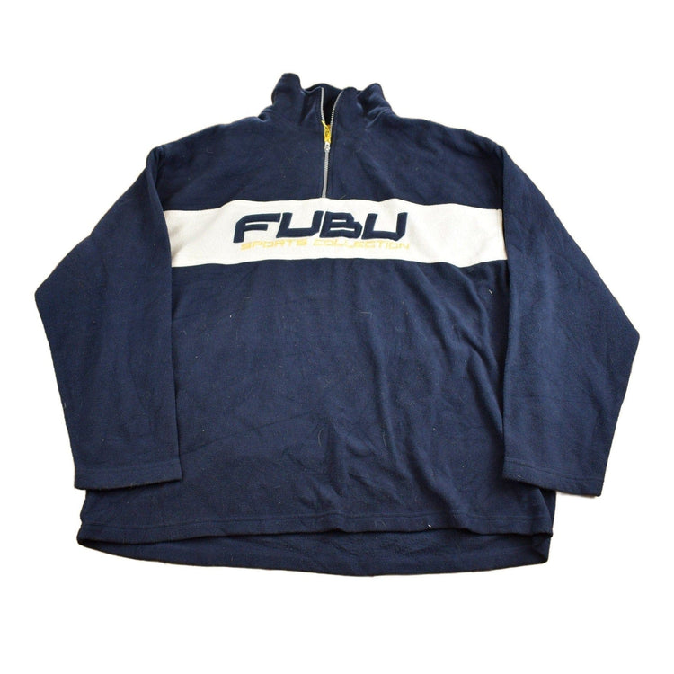 Vintage 1990s FUBU Embroidered Fleece Sweater Men's 2XL from propervintagecanada