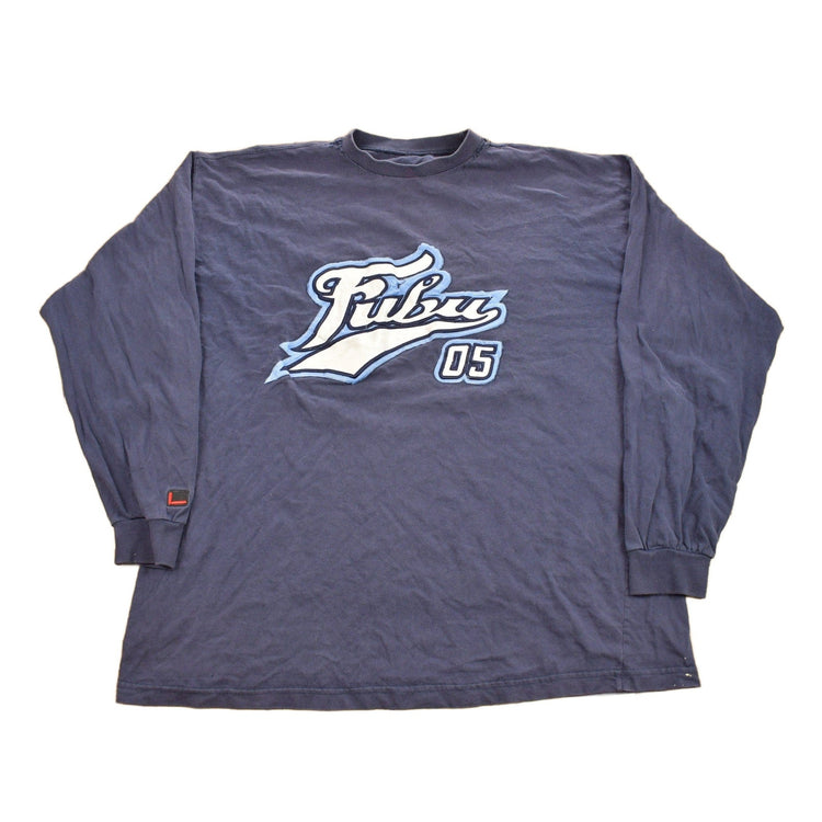 Vintage 1990s FUBU Embroidered Long Sleeve T-Shirt Hip Hop Apparel Men's 2XL from propervintagecanada