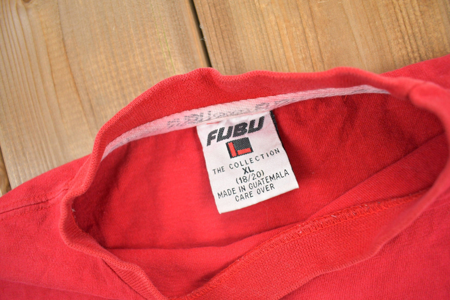 Vintage 1990s FUBU Embroidered T-Shirt Youth XL from propervintagecanada