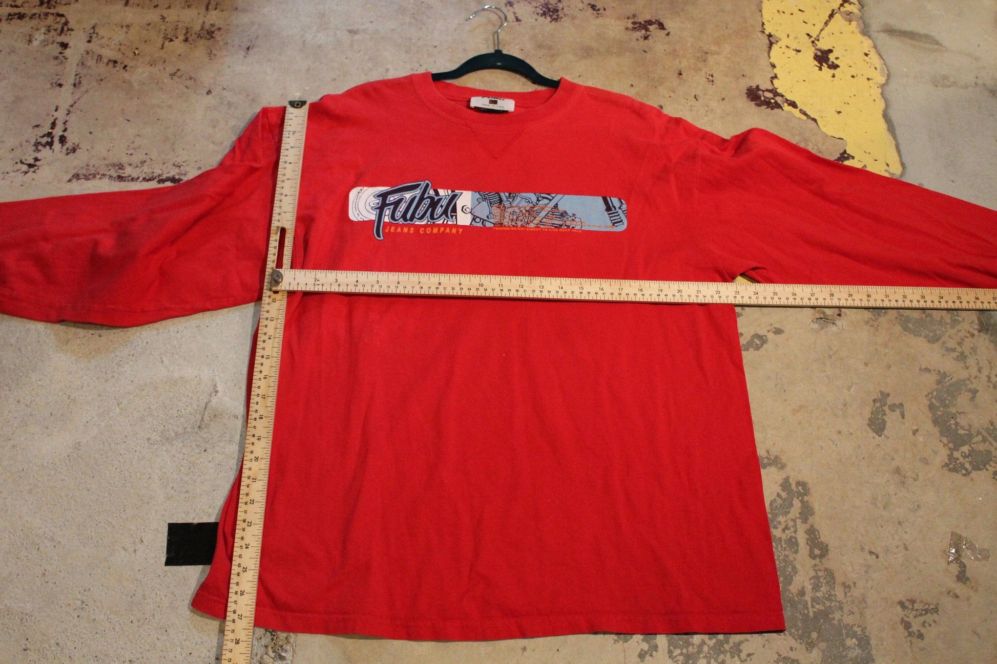 Vintage 1990s FUBU Jeans Company Long Sleeve T-Shirt from propervintagecanada