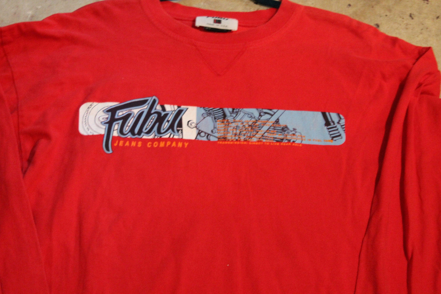 Vintage 1990s FUBU Jeans Company Long Sleeve T-Shirt from propervintagecanada
