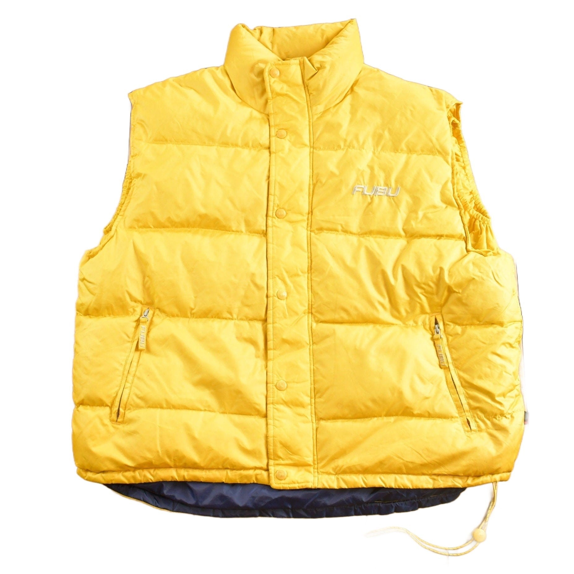 Vintage 1990s Fubu Jeans Puffer Vest Men's 2XL from propervintagecanada