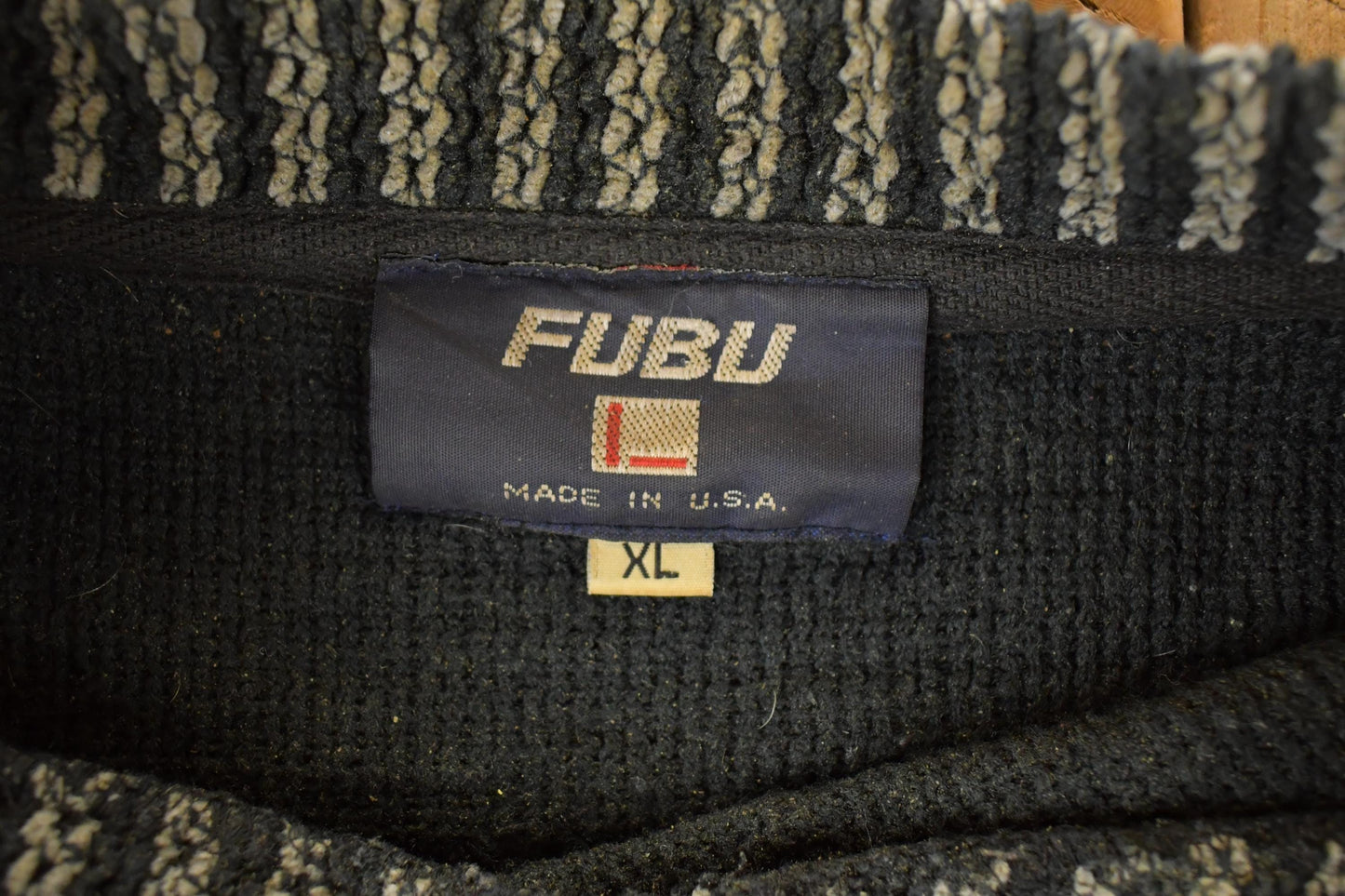 Vintage 1990s FUBU Knit Crewneck Sweater Men's XL from propervintagecanada