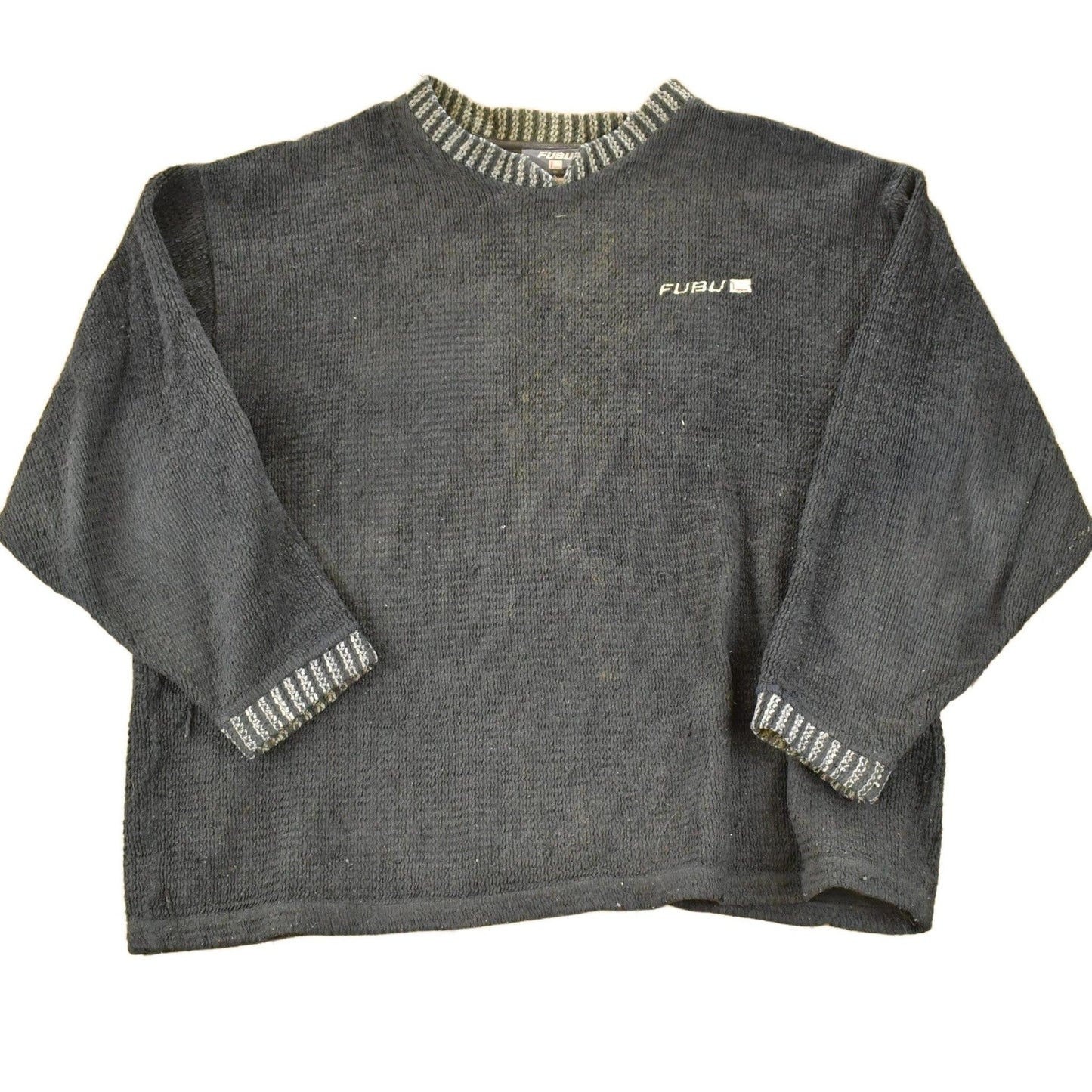 Vintage 1990s FUBU Knit Crewneck Sweater Men's XL from propervintagecanada