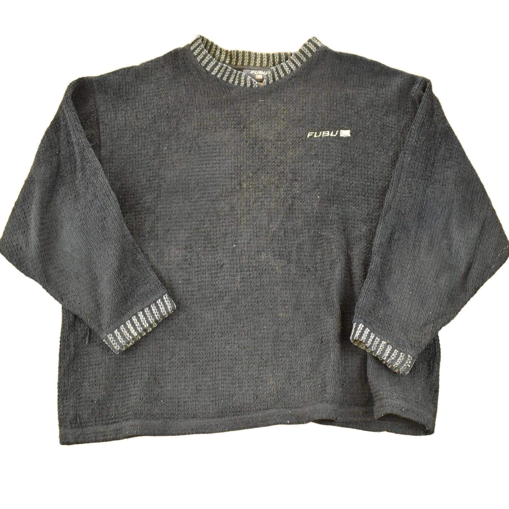 Vintage 1990s FUBU Knit Crewneck Sweater Men's XL from propervintagecanada