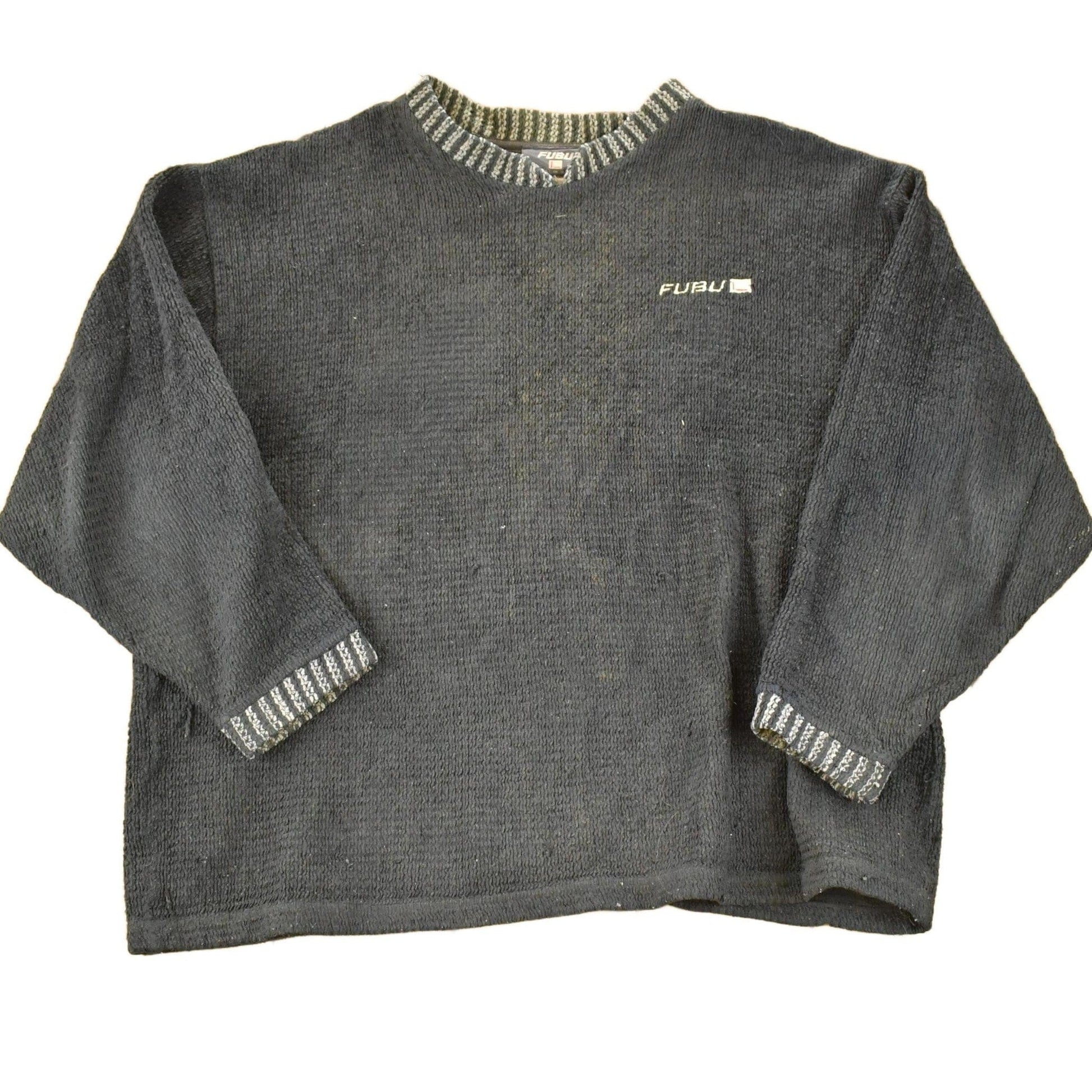 Vintage 1990s FUBU Knit Crewneck Sweater Men's XL from propervintagecanada