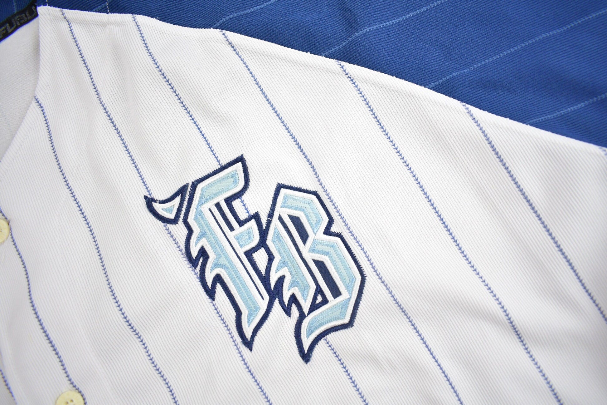 Vintage 1990s FUBU Pinstripe Baseball Jersey Men's 3XL from propervintagecanada