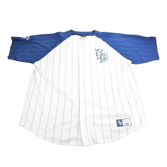 Vintage 1990s FUBU Pinstripe Baseball Jersey Men's 3XL from propervintagecanada