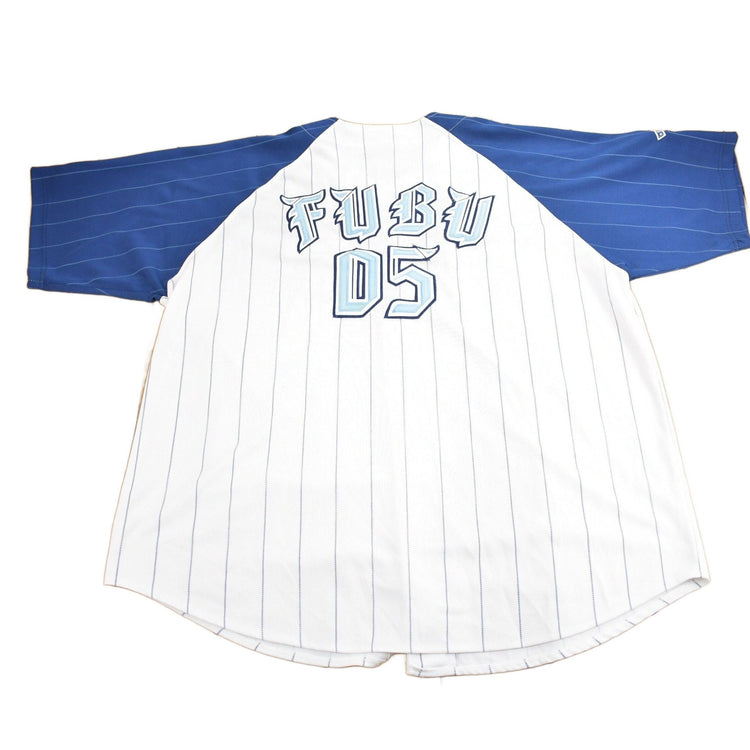 Vintage 1990s FUBU Pinstripe Baseball Jersey Men's 3XL from propervintagecanada