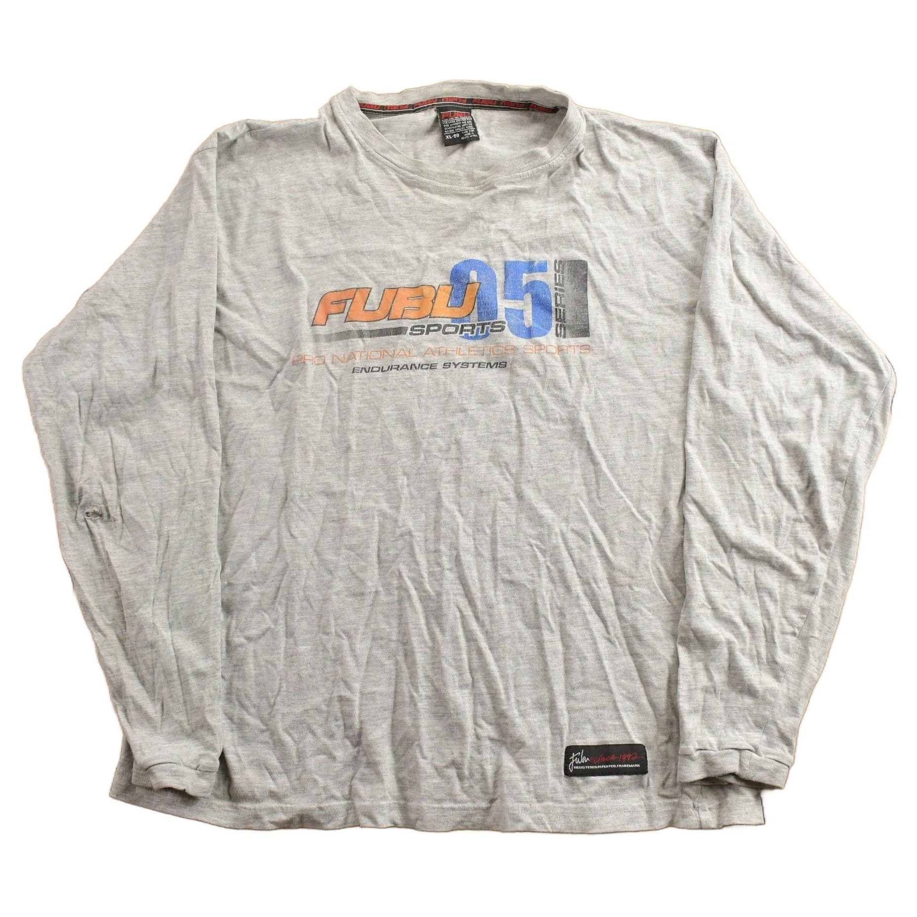 Vintage 1990s FUBU Sports Graphic Long Sleeve Shirt from propervintagecanada