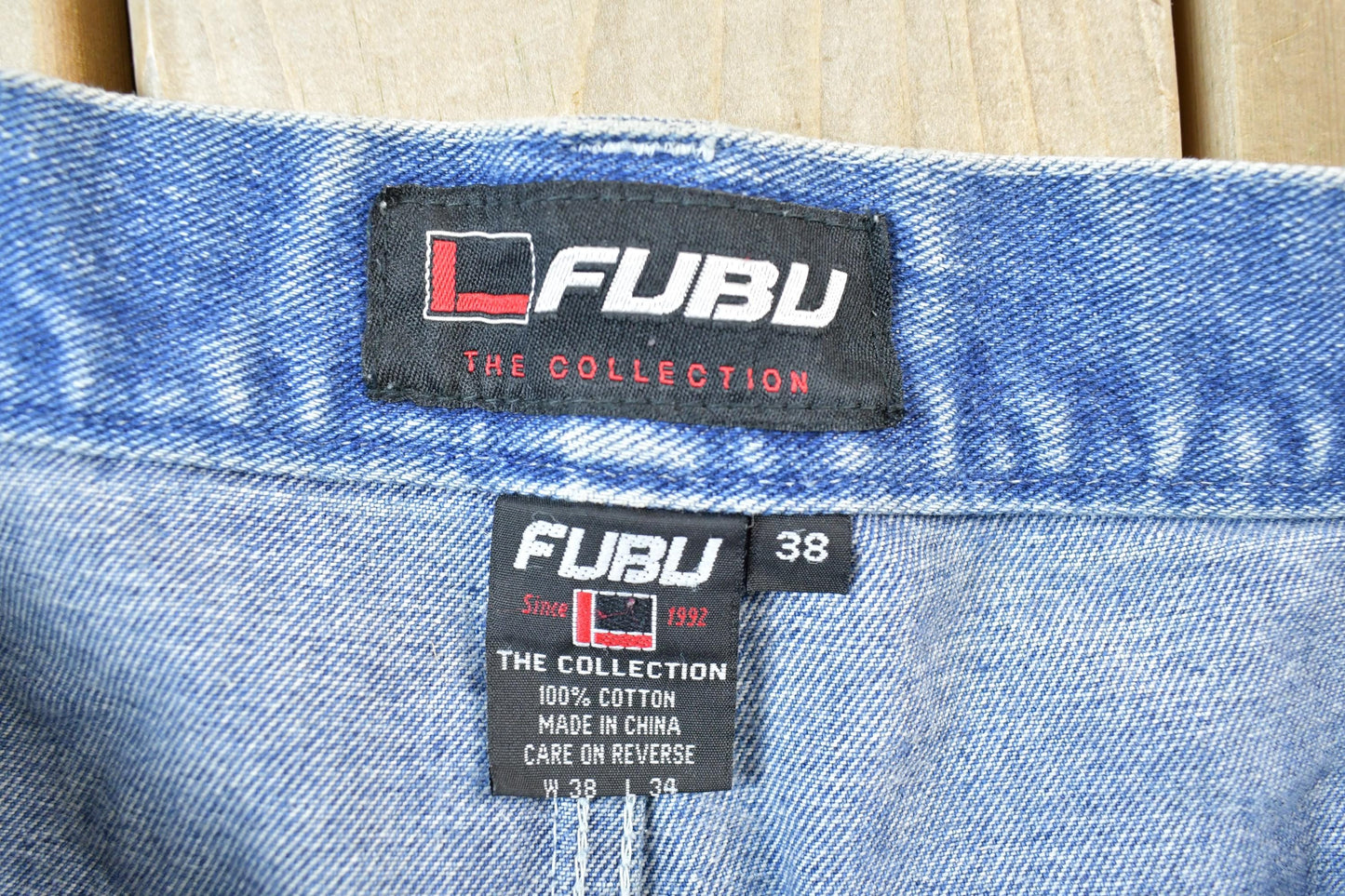Vintage 1990s Fubu The Collection Denim Hip Hop Jeans Men's 38 x 30 from propervintagecanada
