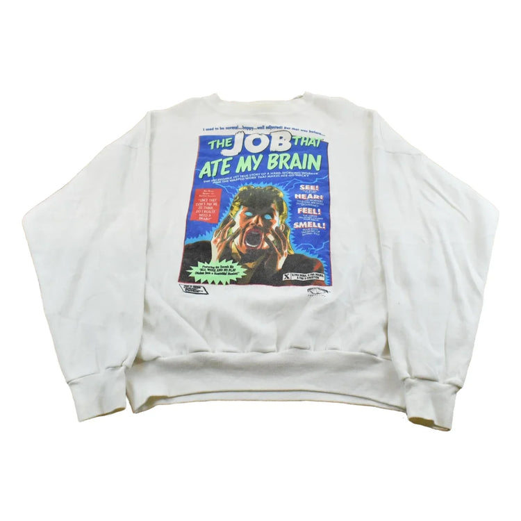 Vintage 1990s Fun O Rama Job That Ate My Brain Crewneck Sweatshirt Men's L from propervintagecanada