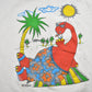 Vintage 1990s Fun Stuff NY Dinosaur Theme Crewneck Short Sleeve Sweatshirt Men's Large from propervintagecanada