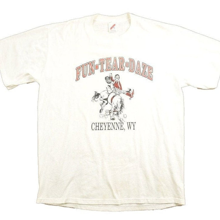 Vintage 1990s Fun Tear Daze Cheyenne Wyoming Souvenir T Shirt Men's Large from propervintagecanada