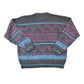 Vintage 1990s Functionals Knit Abstract Pattern Crewneck Sweater Made In USA 90s Crewneck Men's M from propervintagecanada
