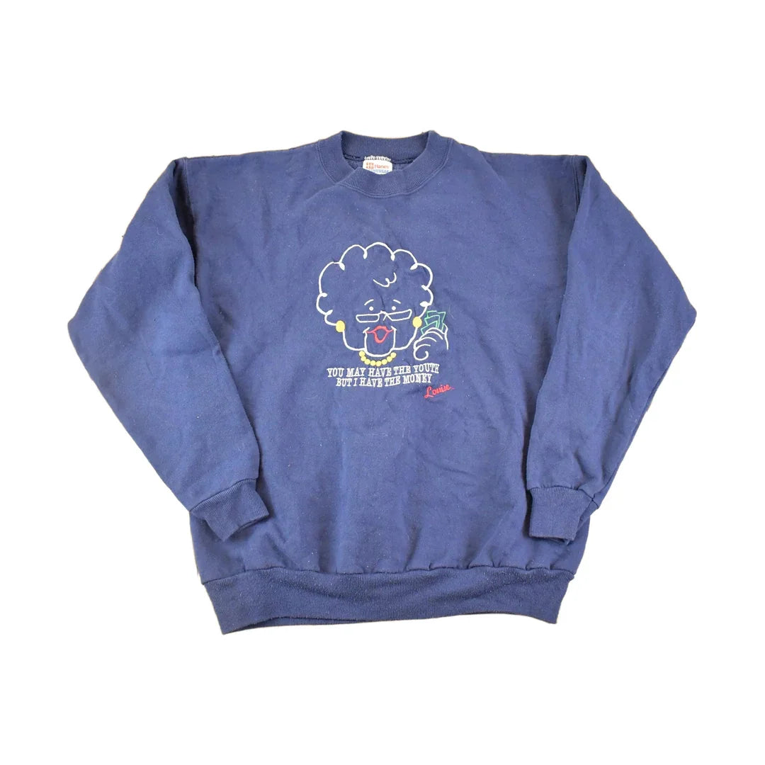 Vintage 1990s Funny Grandma Money Souvenir Crewneck Sweatshirt Women's M from propervintagecanada